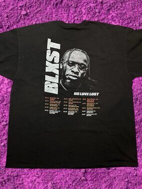 Blxst No Love Lost Concert Tour Shirt Men's 2XL Black Hip Hop